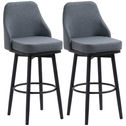 Tabourets de bar pivotants ensemble de 2 extra hauts