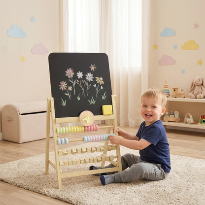 Chevalet d art pour enfants en bois double face