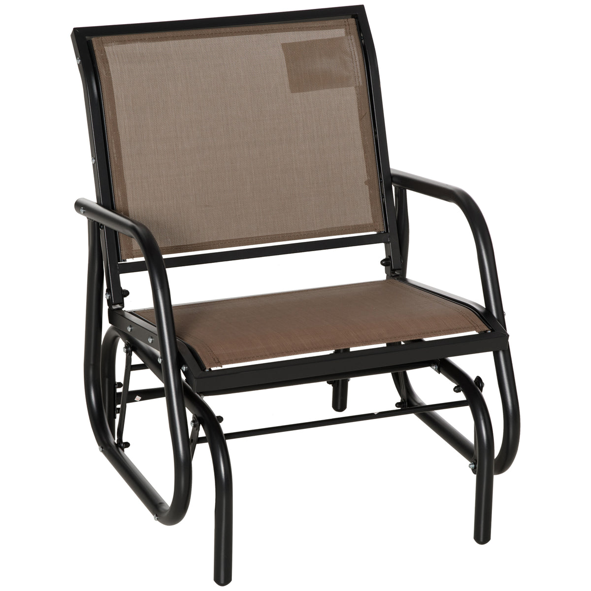 Chaise balançoire d'extérieur à glissement en acier