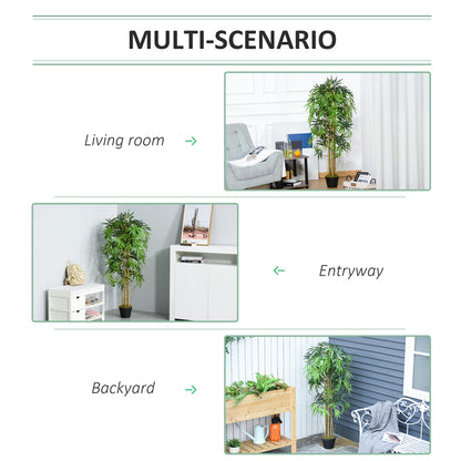 Bambou artificiel 8 troncs 1095 feuilles pot inclus