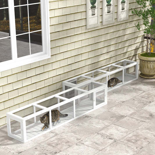 Tunnel pour chat extensible 200cm forme L extérieur