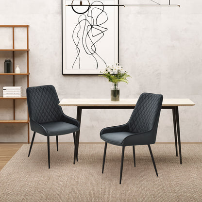 Chaises de salle à manger capitonnées lot de 2