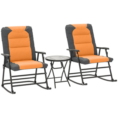 Ensemble chaise berçante pliable 3 pièces