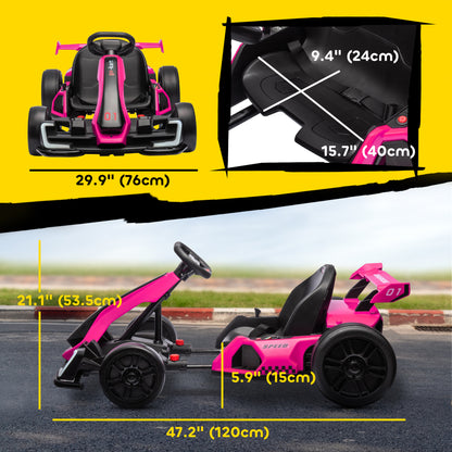 Kart électrique enfant 24V avec siège ajustable