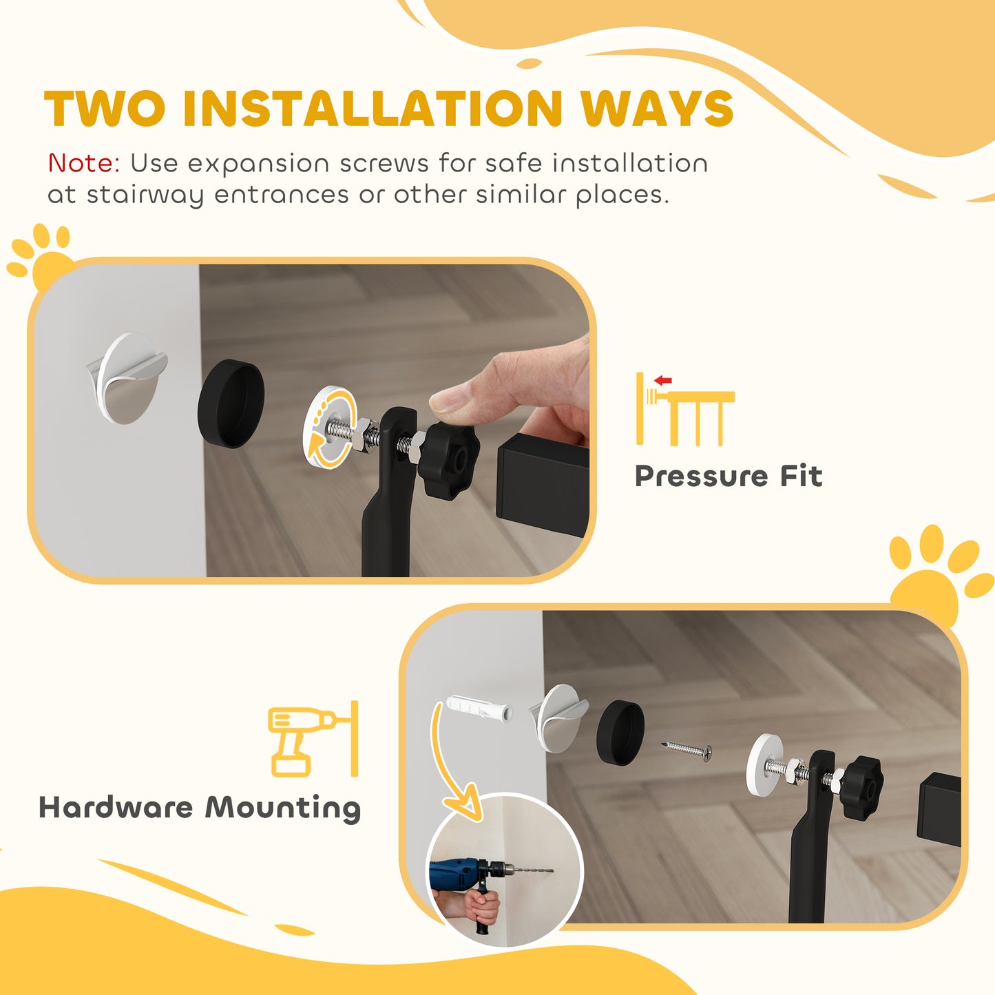 Barrière pour animaux extra haute 150 cm avec extensions