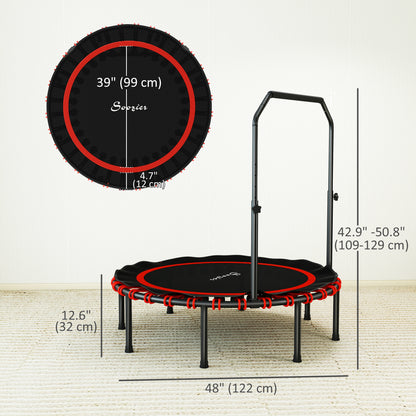 Mini trampoline pliable d'intérieur avec poignée réglable