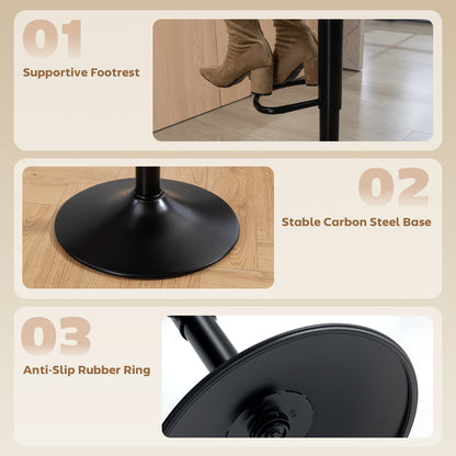 Tabourets de bar pivotants ajustables ensemble de 2