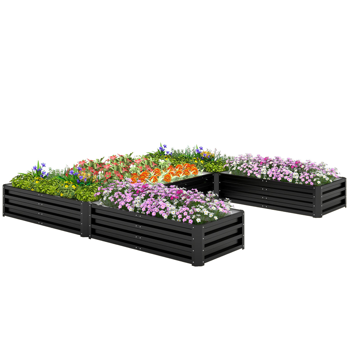 Jardinières surélevées en acier ensemble de 5