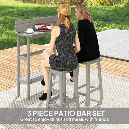 Ensemble bar patio 3 pièces hauteur comptoir table 109 cm