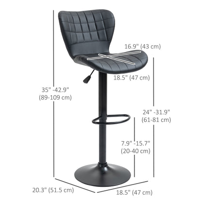 Tabourets de bar pivotants rembourrés — Ensemble de 2