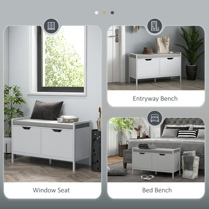 Banc de rangement pour chaussures capitonné