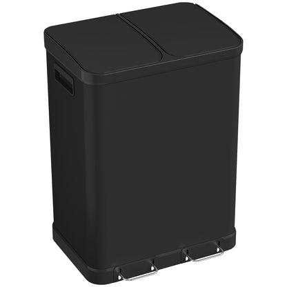 Poubelle de cuisine double à pédale 60 L