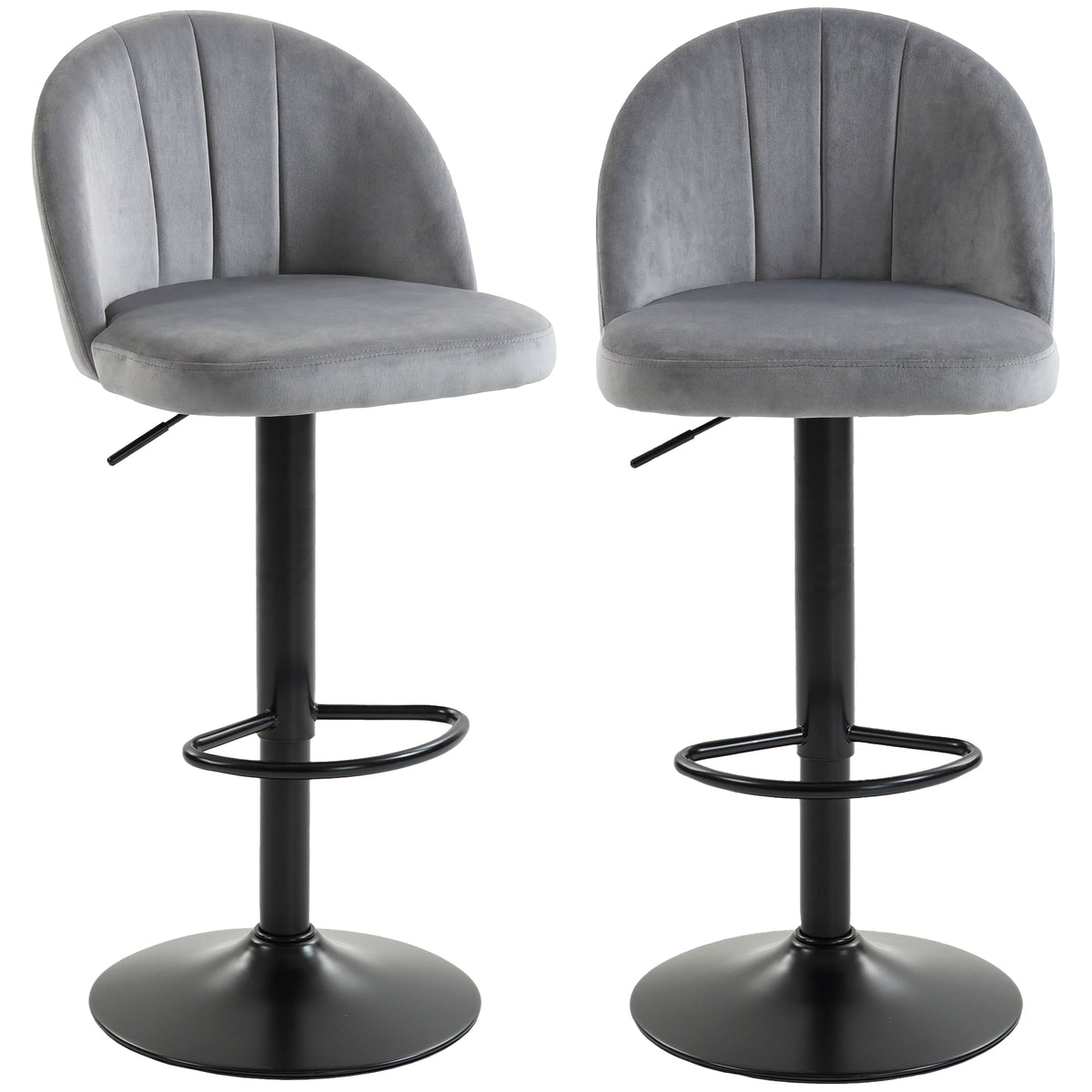 Tabourets de bar pivotants ajustables ensemble de 2