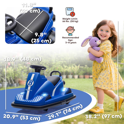 Voiture tamponneuse électrique pour enfants rotation 360