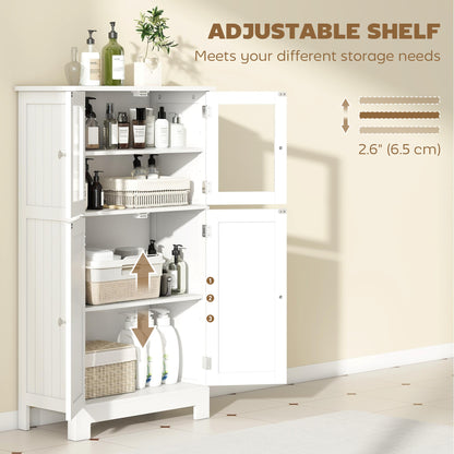 Armoire de plancher de salle de bain en verre trempé
