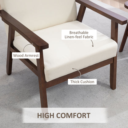Fauteuil d'accent rembourré avec accoudoirs en bois