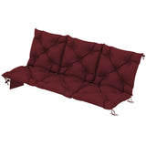 Coussin de banc extérieur hydrofuge trois places