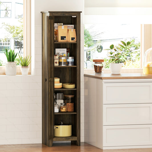 Armoire garde-manger cuisine 5 tablettes porte de grange 170cm