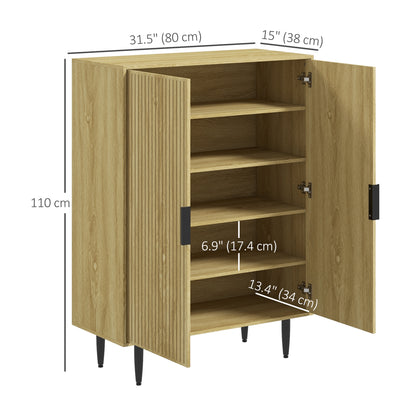 Meuble à chaussures de 5 tablettes style moderne