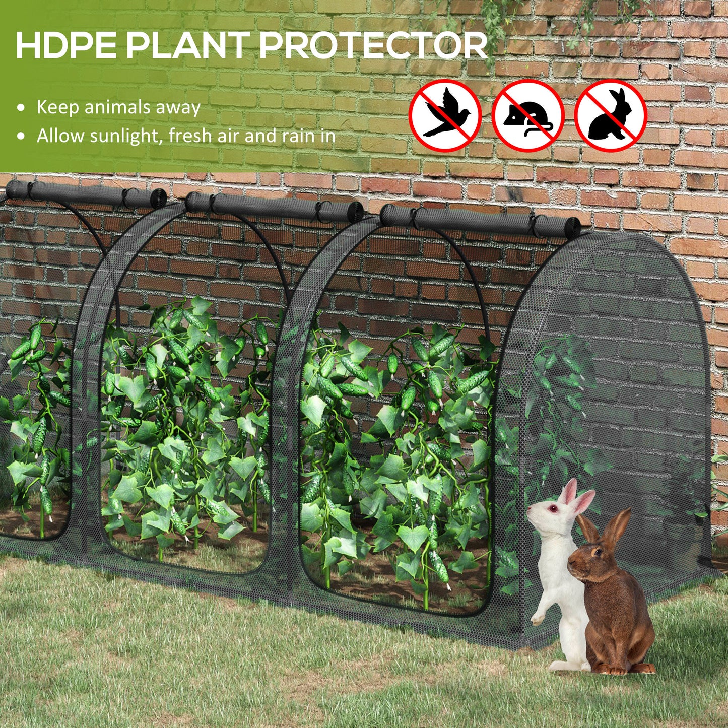 Cage de Protection 8' x 3' avec 3 Portes