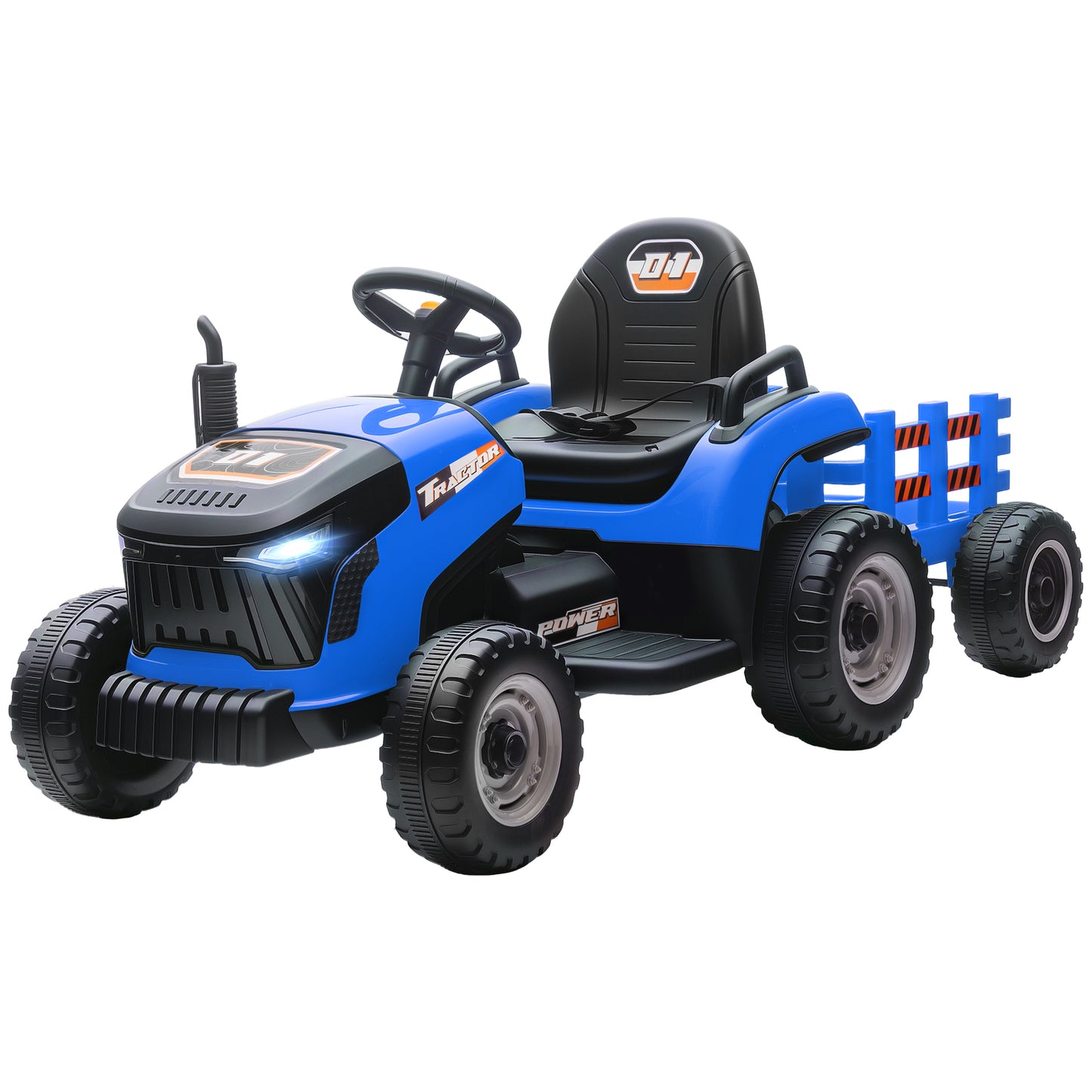 Tracteur électrique enfant 12V avec remorque