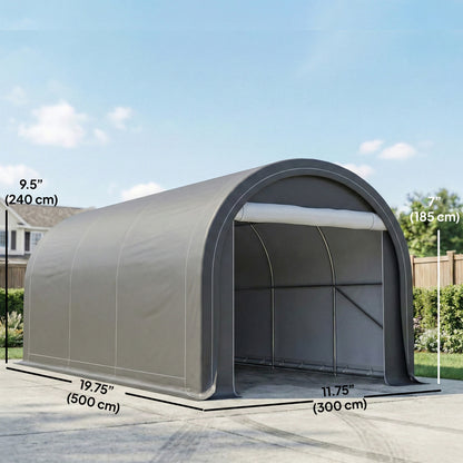 Auvent portable 10 x 16 pi avec porte zippée