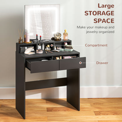 Coiffeuse avec miroir et rangement