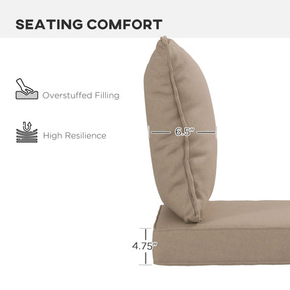 Coussins chaise patio 4 pièces avec dossier