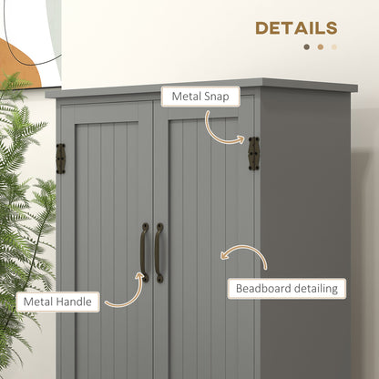 Armoire de rangement 4 portes avec tablettes ajustables
