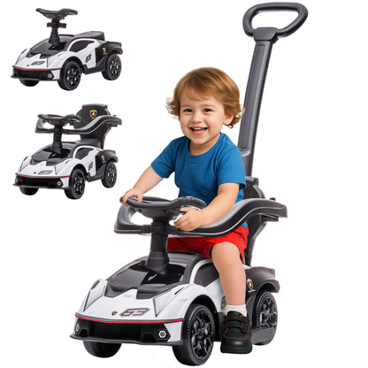 Voiture porteur enfant 3 en 1 avec klaxon et barrières