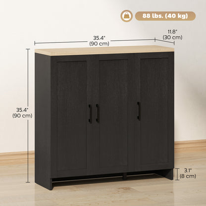 Buffet moderne avec portes shaker et tablettes ajustables