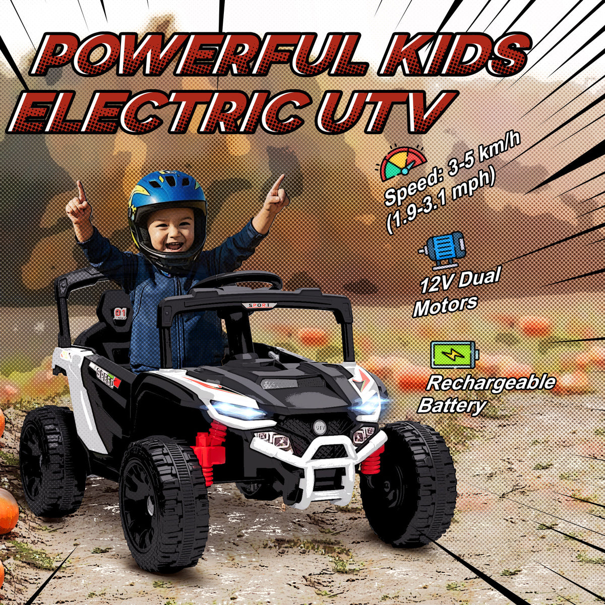 Voiture électrique pour enfants 12 V avec télécommande
