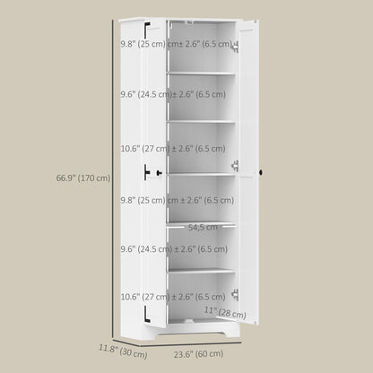 Armoire-garde-manger rustique 6 niveaux 2 portes