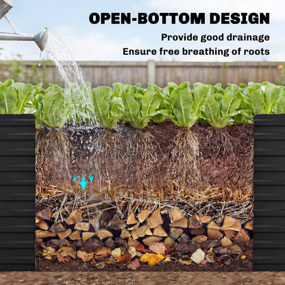 Bac jardinage surélevé galvanisé extra profond 152x91x60cm