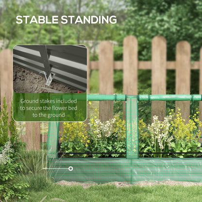 Jardinière surélevée 2-en-1 avec mini-serre