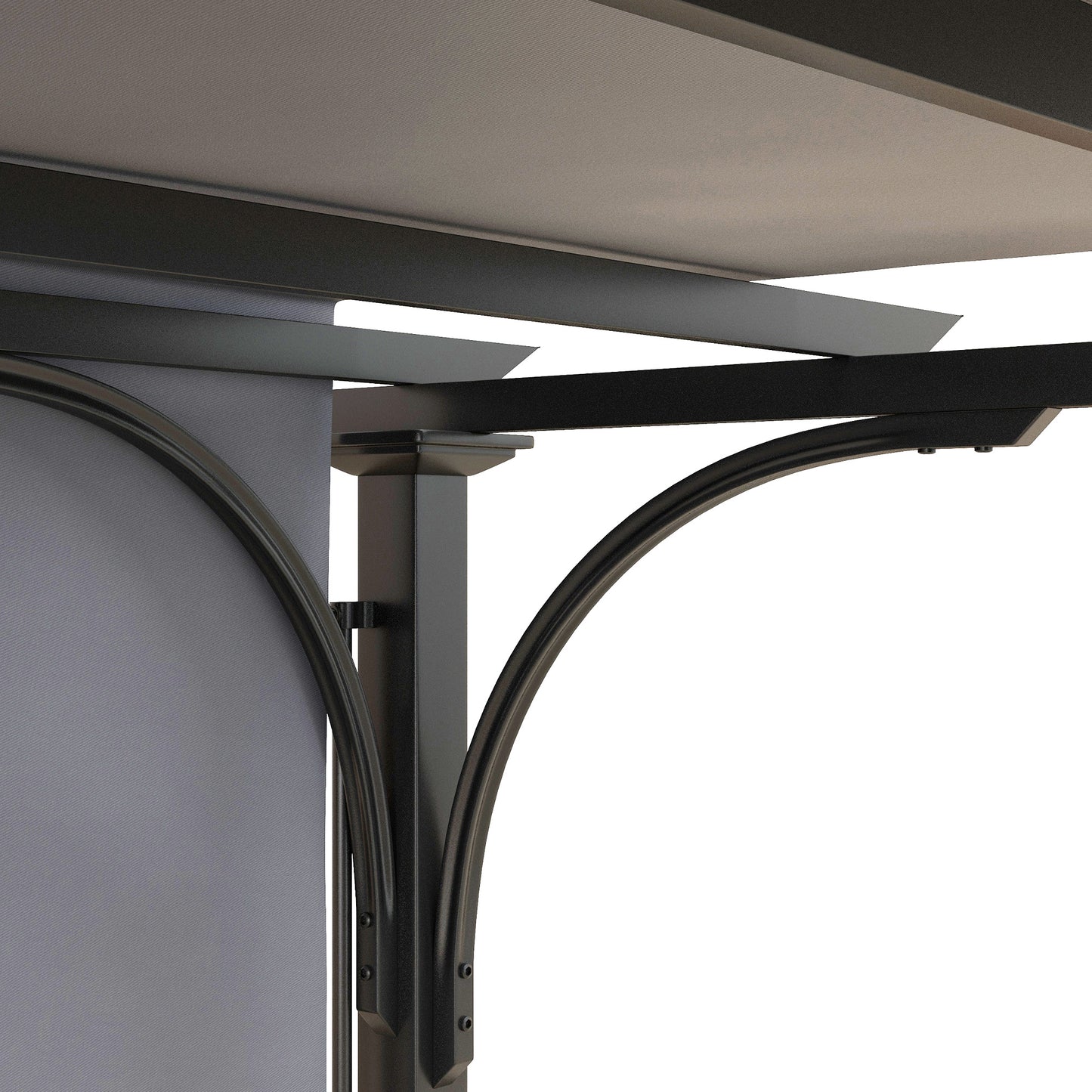 Pergola de patio avec toit coulissant 3 x 3 m