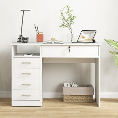 Bureau d'ordinateur de travail avec tiroir verrouillable