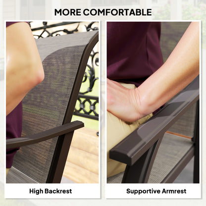 Chaises de patio en maille respirante, ensemble de 4