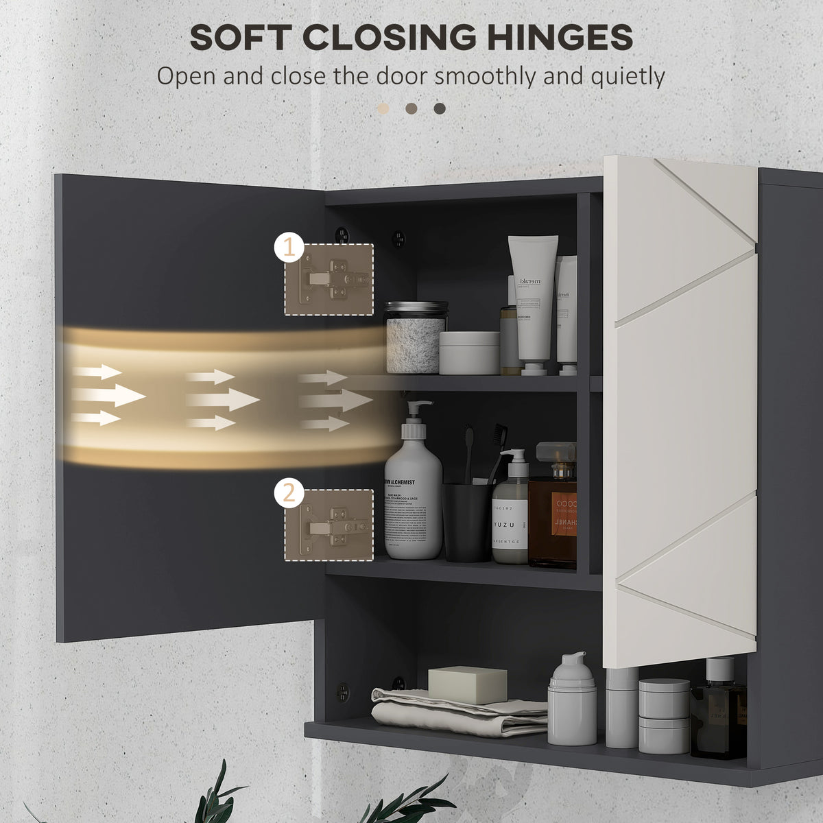 Armoire de pharmacie murale avec miroir