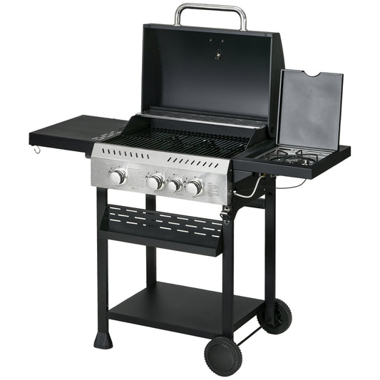 Barbecue au propane 4 brûleurs avec brûleur latéral 40000 BTU