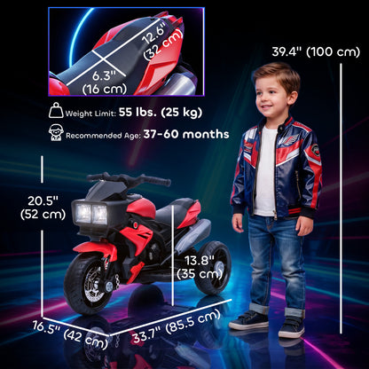 Moto électrique pour enfants 6V avec pédales musique phares