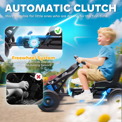 Kart à pédales pour enfants avec pneus EVA