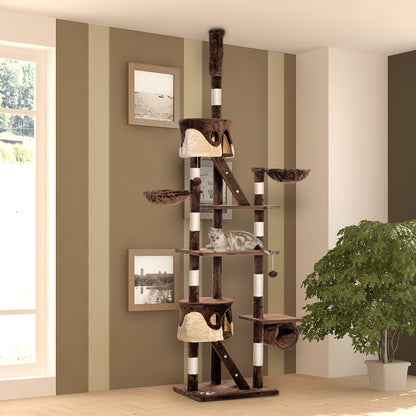 Arbre à chat multi-niveaux ajustable 240-260 cm