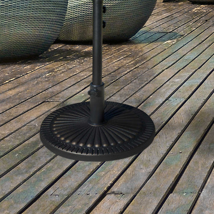 Socle de parasol rond en résine motif décoratif