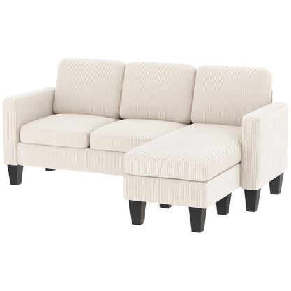 Sofa sectionnel en L avec chaise longue ou pouf