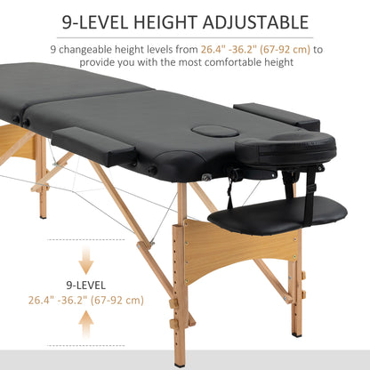 Table de massage pliante en bois réglable