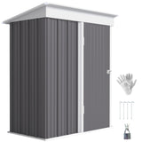 Remise de rangement acier lean-to ajustable 152x91x183cm