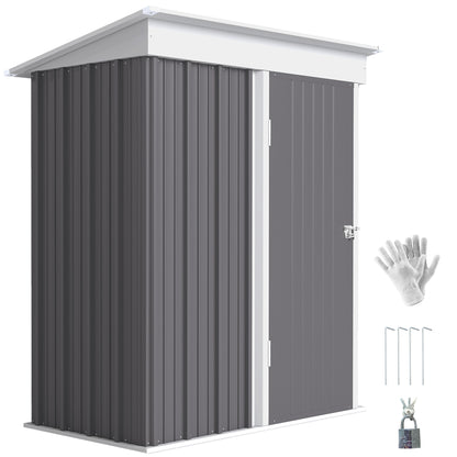 Remise de rangement acier lean-to ajustable 152x91x183cm