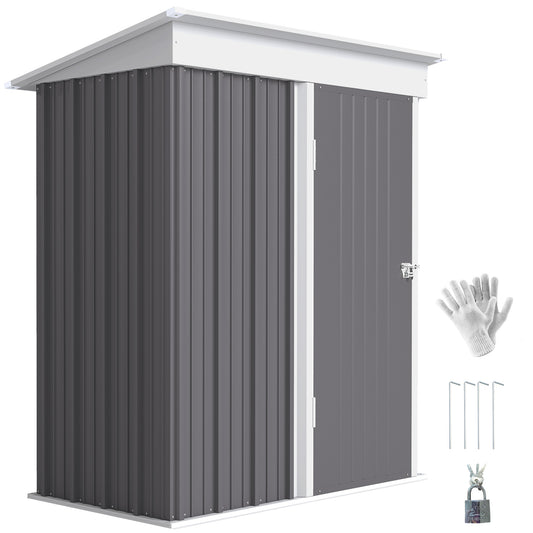Remise de rangement acier lean-to ajustable 152x91x183cm
