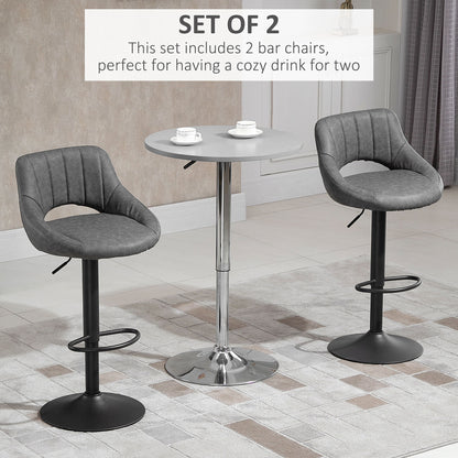 Tabourets de bar pivotants hauteur ajustable ensemble de 2